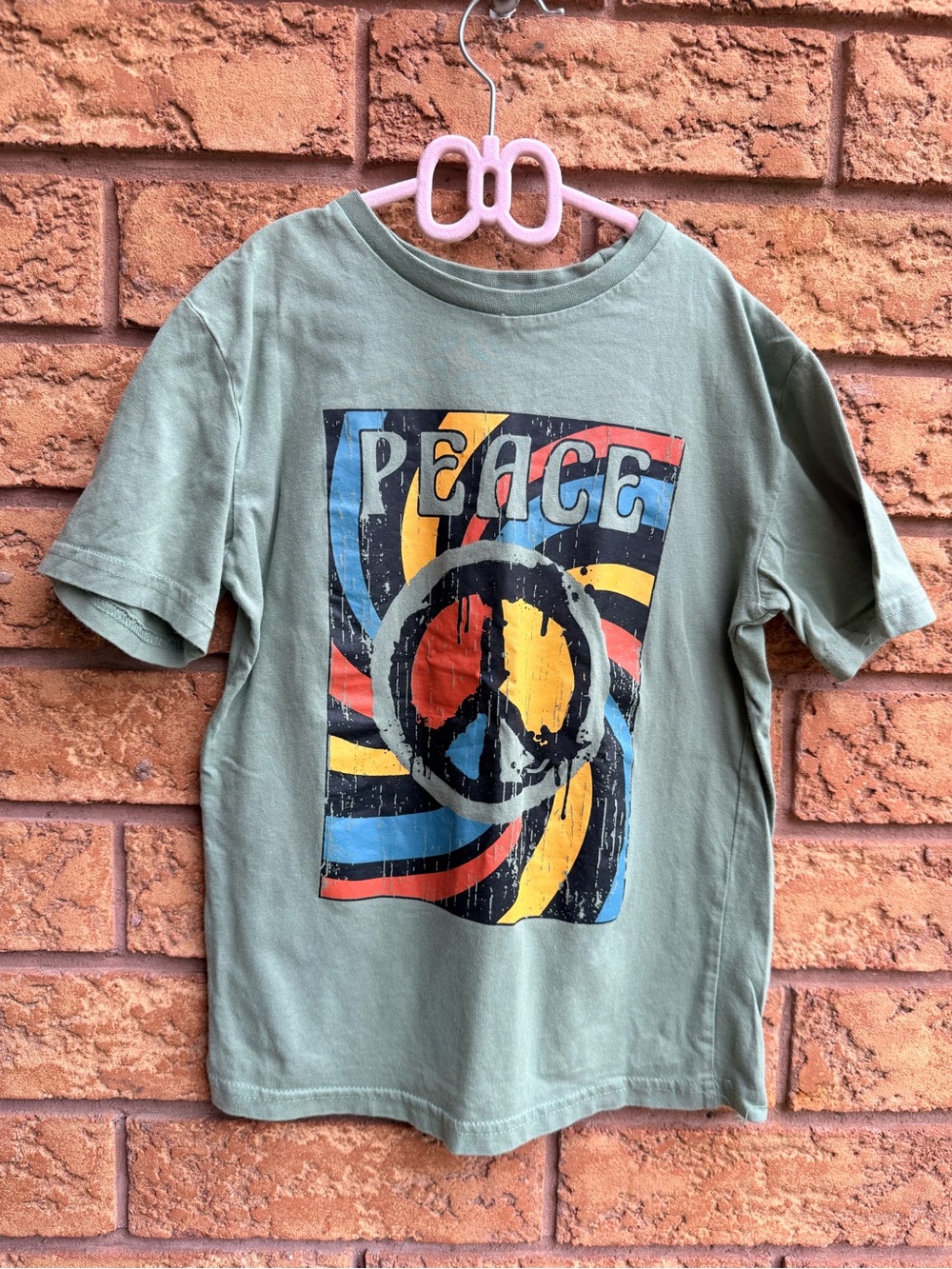 10/$25 • George Abstract Peace Graphic Cotton T-Shirt